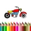 BTS Motorbike Coloring